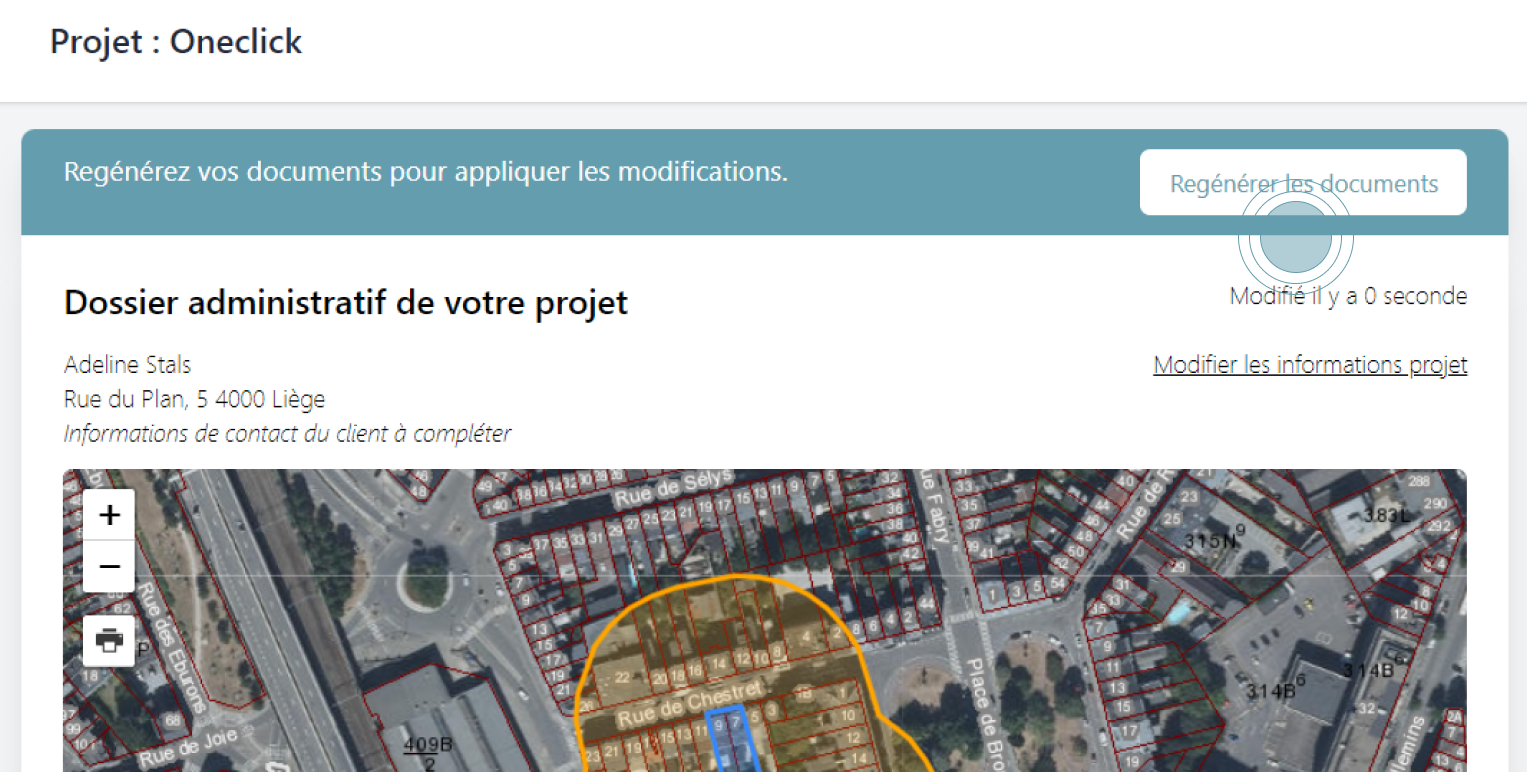 Regénérer les documents
