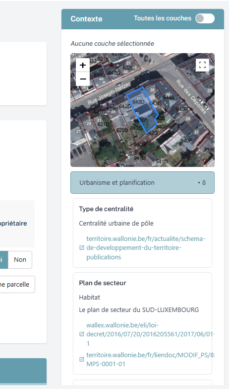 Colonne Contexte avec la donnée Type de centralité détectée
